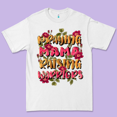 Praying Mama Raising Warriors Premium Tee Designed By Jahusdesignshop