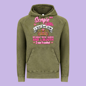 As A Scorpio Girl Zodiac Girls Vintage Hoodie Designed By Jasminsmagicworld