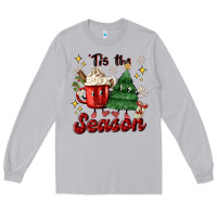 'tis The Season With Christmas Tree And Hot Cocoa Long Sleeve Tee | Teevron