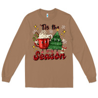 Toasted Coconut 'tis the season with christmas tree and hot cocoa Long Sleeve Tee - MaliasSmallBusiness
