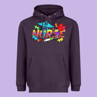 Autism Nurse Heavyweight Hoodie Designed By Nancycooperartshop