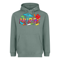 Sage Autism Nurse Heavyweight Hoodie - NancyCooperArtShop