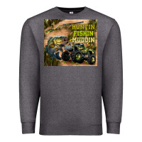 Charcoal Heather huntin fishin muddin Premium Sweatshirt - TumblerDesignByShophia