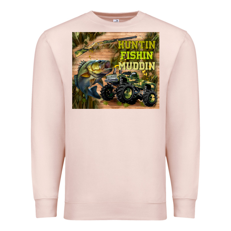 Huntin Fishin Muddin Premium Sweatshirt by TumblerDesignByShophia | Teevron