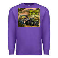 Purple huntin fishin muddin Premium Sweatshirt - TumblerDesignByShophia