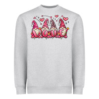 Heather Grey love gnomes valentine's day Heavyweight Sweatshirt - MaliasSmallBusiness