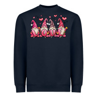 Navy love gnomes valentine's day Heavyweight Sweatshirt - MaliasSmallBusiness
