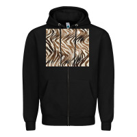 Black brown zebra Zipper Hoodie - BarkalooDesign