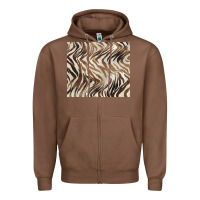 Chestnut brown zebra Zipper Hoodie - BarkalooDesign