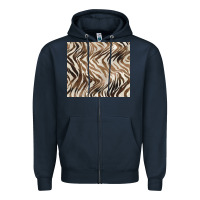 Navy brown zebra Zipper Hoodie - BarkalooDesign