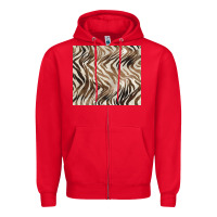 Red brown zebra Zipper Hoodie - BarkalooDesign
