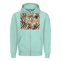 Seafoam brown zebra Zipper Hoodie - BarkalooDesign