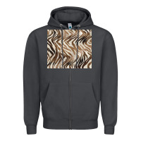 Smoke brown zebra Zipper Hoodie - BarkalooDesign