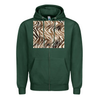 Sports Green brown zebra Zipper Hoodie - BarkalooDesign