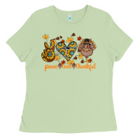 Matcha Peace Love Thankful Ladies Tee - CowhideDigitalArt