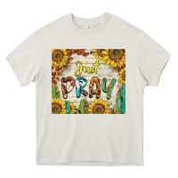 Cream just pray Heavy Core Tee - BarkalooDesign