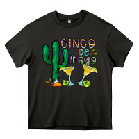 Asphalt cinco de mayo cactus Heavy Core Tee - CowhideDigitalArt