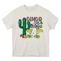 Cream cinco de mayo cactus Heavy Core Tee - CowhideDigitalArt