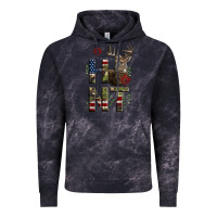 Cloud Black Deer Hunting Usa Flag Vintage Hoodie - LillyAllenDesigns