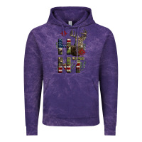 Cloud Purple Deer Hunting Usa Flag Vintage Hoodie - LillyAllenDesigns