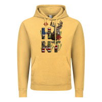 Vintage Mustard Deer Hunting Usa Flag Vintage Hoodie - LillyAllenDesigns