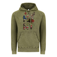 Vintage Olive Deer Hunting Usa Flag Vintage Hoodie - LillyAllenDesigns
