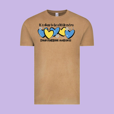 It's Okay To Be Little Extra Down Syndrome Awarene Vintage Tee Designed By Maliassmallbusiness