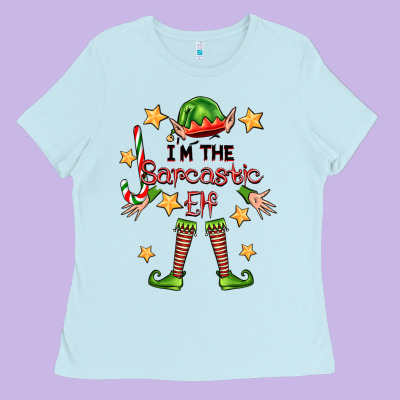 Im The Sarcastic Elf Ladies Tee Designed By Fadigitalartstudio