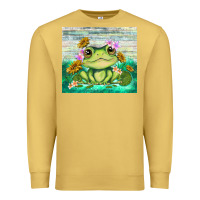 Antique Gold frog with sunflower Premium Sweatshirt - TumblerDesignByShophia