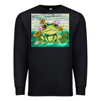 Black frog with sunflower Premium Sweatshirt - TumblerDesignByShophia
