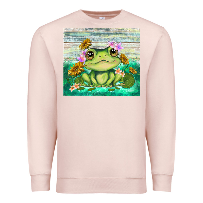 Frog With Sunflower Premium Sweatshirt by TumblerDesignByShophia | Teevron