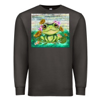 Smoke frog with sunflower Premium Sweatshirt - TumblerDesignByShophia