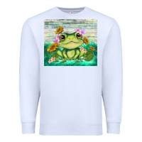 White frog with sunflower Premium Sweatshirt - TumblerDesignByShophia