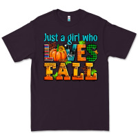 Plum just a girl who loves fall Premium Tee - AdoDesignShop