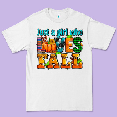 Just A Girl Who Loves Fall Premium Tee Designed By Adodesignshop