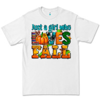 White just a girl who loves fall Premium Tee - AdoDesignShop