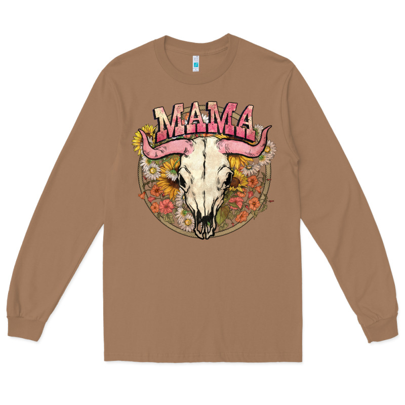 Bullskull Mama Long Sleeve Tee by NancyCooperArtShop | Teevron
