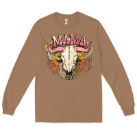 Toasted Coconut bullskull mama Long Sleeve Tee - NancyCooperArtShop