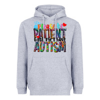 Heather Grey Please be patient with me i have Autism Heavyweight Hoodie - NancyCooperArtShop