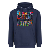 Navy Please be patient with me i have Autism Heavyweight Hoodie - NancyCooperArtShop