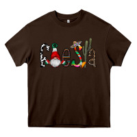 Chocolate Brown fiesta Heavy Core Tee - CowhideDigitalArt