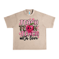 French Oak teach teach teach with love Urban Heavy Tee - MaliasSmallBusiness