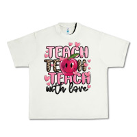 Pistachio teach teach teach with love Urban Heavy Tee - MaliasSmallBusiness