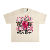 Sandshell teach teach teach with love Urban Heavy Tee - MaliasSmallBusiness