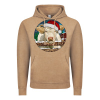 Vintage Coffee Charolais Cow Christmas Vintage Hoodie - RanaPortraitStore
