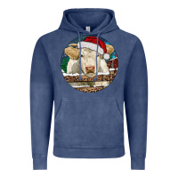 Vintage Denim Charolais Cow Christmas Vintage Hoodie - RanaPortraitStore
