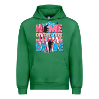 Emerald Home of the free because of the brave Urban Hoodie - FaDigitalArtStudio