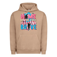 Pigment Burro Home of the free because of the brave Urban Hoodie - FaDigitalArtStudio