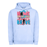 Pigment Grape Ice Home of the free because of the brave Urban Hoodie - FaDigitalArtStudio