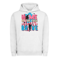 Pigment Lunar Rock Home of the free because of the brave Urban Hoodie - FaDigitalArtStudio